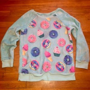 Justice size 18 Fuzzy Print Sweatshirt